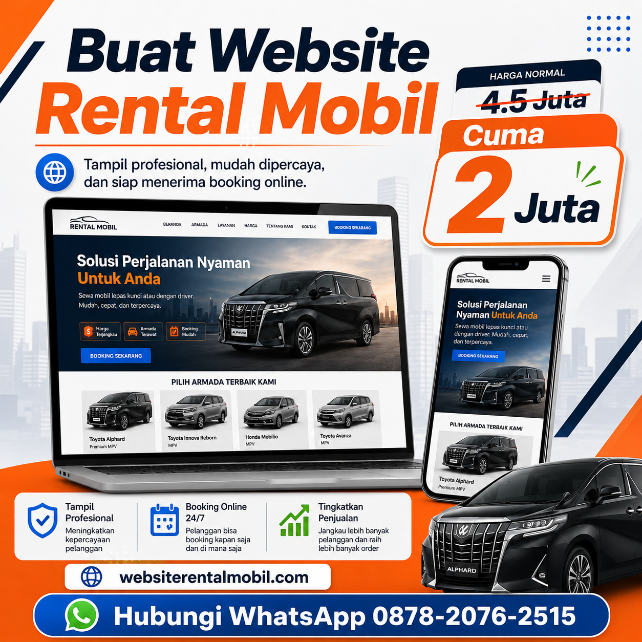 Promo Buat Website Rental Mobil Cuma 2 Juta - KepriWebsite